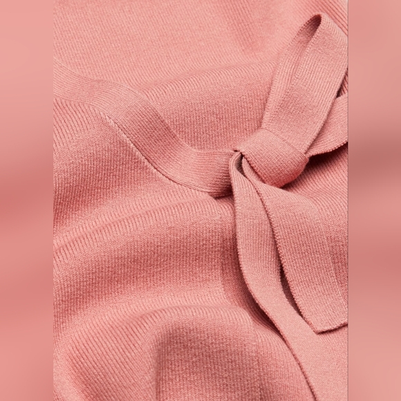 Aritzia Wilfred Vivian Wrap Stretch Sweater Cardigan Size 2XS conch pink - Picture 7 of 11